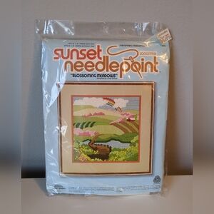 Sunset Needlepoint Kit Blossoming Meadows 6826 LongStitch New/Sealed